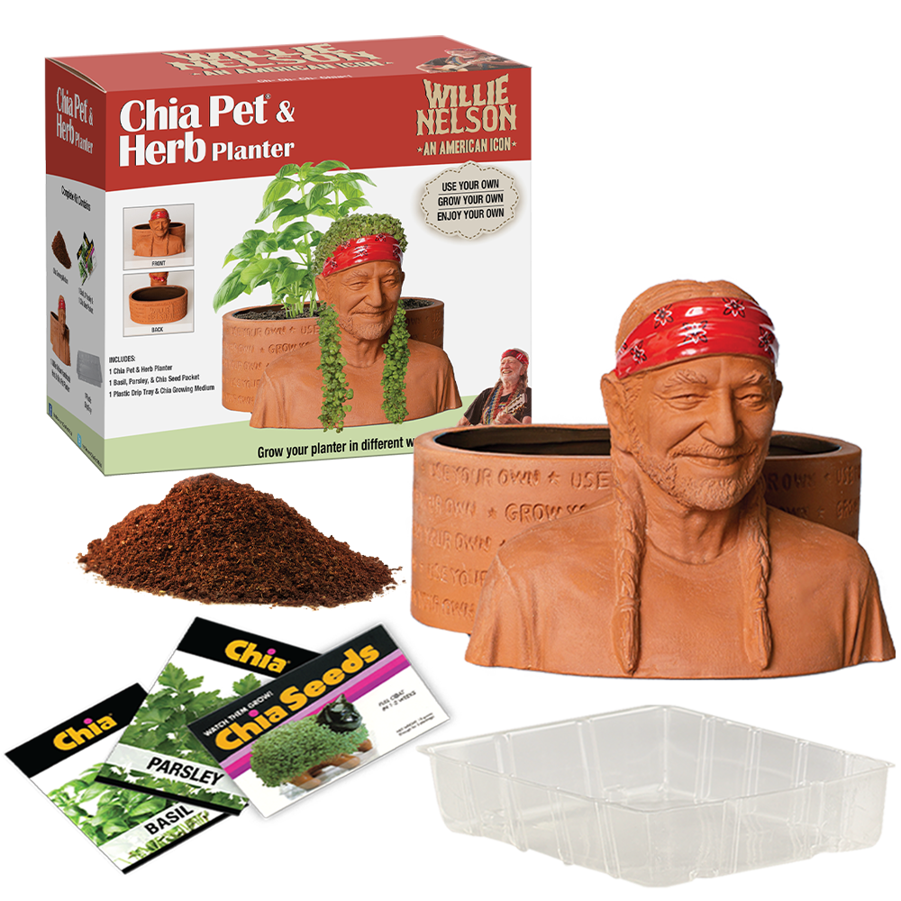 Willie Nelson Chia Pet Herb Planter - Image 6