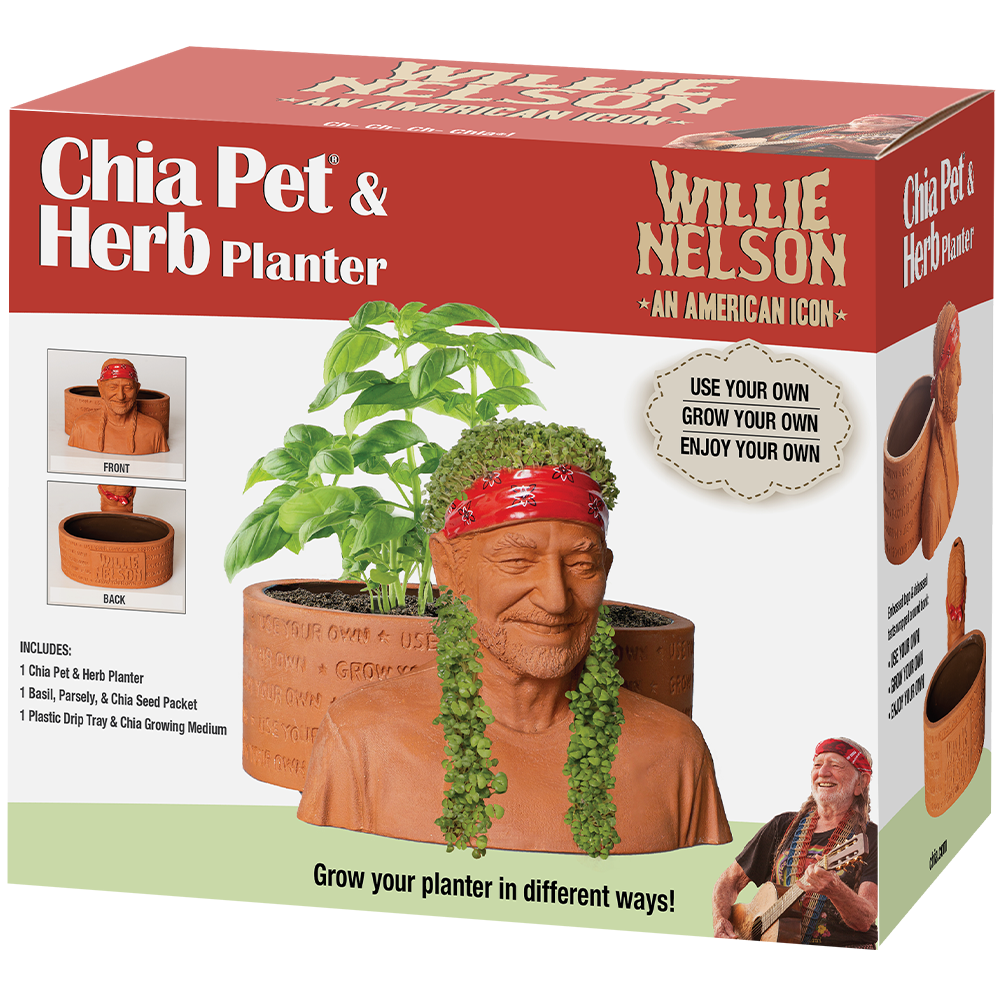 Willie Nelson Chia Pet Herb Planter - Image 8
